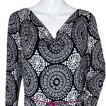 Hatley Dress Womens Medium Black White‎ Geometric Jersey Knit Office Business Photo 4