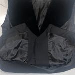 Vintage Rich Black Textured Lined Velvet Vest Photo 8