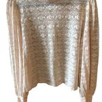 Treasure & Bond Pink lace high neck top  XL Photo 0