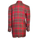 Ellen Tracy Vintage  Blazer Suit Jacket Holiday Plaid Wool Cashmere 4 6 Photo 1