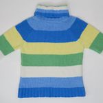 Energie Vintage 90s Striped Chenille Turtleneck Sweater Photo 1
