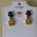 Eye Candy NWT LA Luxe Madison Goldtone & Cubic Zirconia Statement Earrings Photo 2