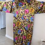 Winlar Brown Yellow / Gold Floral Kaftan Maxi Dress Size M Size M Photo 11