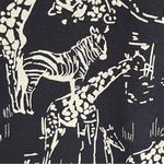 Christopher & Banks Christopher & Banks Black Red Full Zip Shirt Size Medium Giraffe Zebra Safari Photo 4