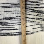 Talbots T by  Womens Sweater Sz M White Black Side Zip Mock Neck Long Sleeve Photo 6