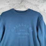 White Fox Boutique White Fox Calabasas Los Angeles‎ Embroidered Blue Sweatshirt Casual Womens Small Photo 3
