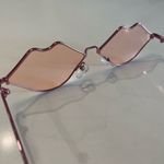 Pink Lip Shaped Frames Novelty Retro Rave Festival Fashion Sunglasses Photo 6