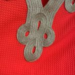 Vince Camuto  Neon Pink Coral Gold Embroidered Summer Mini Dress Size 4 NWT Photo 3