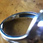 Natural Blue Moon Turquoise Sterling Silver Bear Paw Ring Size 7 Photo 4