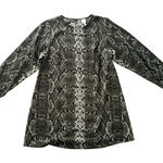 H&M  Snakeskin Print Long Sleeve Mini Dress Size 8 Animal Print‎ Western Boho Photo 0