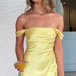 Beginning Boutique yellow Silk  Mini Dress Photo 1