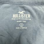 Hollister Blue Button Through Baby Tee Crop Top Photo 7