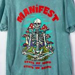 Zumiez Your Highness Manifest Blue Washed Skeleton Short Sleeve T-Shirt M Photo 3