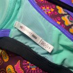 VSX Sport Purple Aqua Knock Out Zip Front High Impact Sports Bra Workout Sz 36C Photo 3