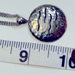 Sterling Silver and Swiss Blue Topaz Necklace and Earrings Set Photo 6