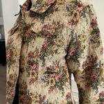 Bill Blass Cottagecore  Roses Floral Tapestry jacket coat Photo 7