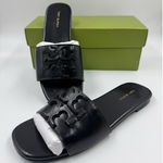 Tory Burch INES Classic Single-Band Goat Leather Slide (Perfect Black) Size 6 Photo 0
