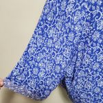 Laura Scott  blue floral open front kimono size lp Photo 1