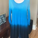 Philosophy  Blue Hombre Knit Shark Bite Tunic Photo 2