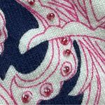 Talbots  Pink Paisley Cardigan Sweater Women’s SP Petite 3/4 Sleeve Knit Floral Photo 9