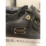 Guess Black Leather Low-Top Sneakers with Gold Accents Casual Fashion Shoes 7.5 Photo 5