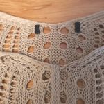 Crochet Knit Beach Cover Up Dress Tan Boho Resort Summer Vacation Layering OS Size M Photo 3