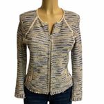 Nic+Zoe tweed jacket zip blazer petite Size S D29 Photo 2