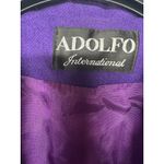 Adolfo International Women’s 100% Wool Blazer Size 8 Purple Single-Button Photo 5