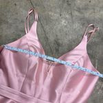 Sherri Hill  eyelet lace satin coquette pink plunge neck prom homecoming dress Photo 4