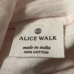 NWT Alice Walk Light Pink Striped Shirt Dress Cotton Gauze Button Front sz Med Photo 3