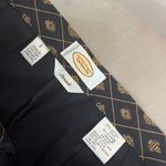 Talbots  Black Navy Gold Crest Print Stretchable Cotton Dress Pants Size 8 Photo 8