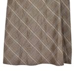 Karen Kane  Bias Cut Glen Plaid Skirt Tan Brown size Large Elastic Waist Pull On Photo 6