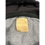 ZARA Vintage Trafaluc Velour Zipper Hoodie Black Number 74 Size Large Goth. Photo 2