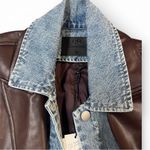 New Blue Revival Helen Blazer – Chocolate Unreal Leather sz Medium Brown Photo 1