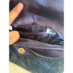 Lulu Townsend Blue Rhinestone Chain Envelope Clutch Bag Photo 1