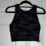 Athleta NWT Black Camo Conscious Crop Sports Bra Size M Photo 0