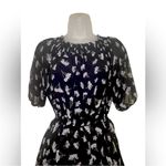 Maje Floral Off Shoulder Hi Low Black White Asymmetrical Midi Dress US M l FR 38 Photo 11