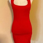 ZARA Red Mini Dress with Cut Out Photo 0