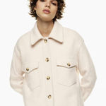 Wilfred  Free by Aritzia The Ganna Bone Merino Wool Shacket - Size - Medium Photo 0