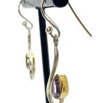 Amethyst Vintage  drop earrings in sterling silver & brass
3.75cm hanging length Photo 2