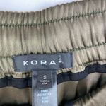 Koral  Pine Green Celeste Wide Leg Satin Pants Women Small Parachute Grunge Photo 6