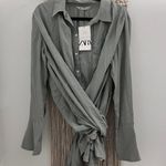 ZARA Collar Button Down Blouse Photo 2