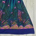NWT Ace Fashioned Smocked Peacock Feather Summer Dress Women's Size Small Blue Photo 5