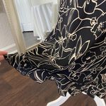 INC Romantic Goth Black Cream Floral Silk Midi Maxi Lace Trimmed Slip Dress 2 XS Photo 2