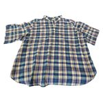 Levi's VINTAGE 1970’s Blue, Cream Red & green Plaid Shirt Size 44 PLUS 2X Photo 7