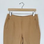 Akris Punto  Women’s Straight Ankle Crop Cotton Twill Beige Tan Pants Photo 2