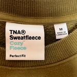 TNA Women Medium Aritizia Sweatfleece Cozy Fleece Perfect Fit Green Sweatshirt Photo 5
