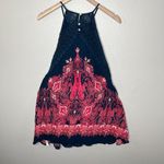 Free People  Intimately Free Womens Shea Paisley Mini Dress Medium Photo 4