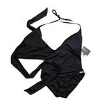 Vince Camuto V-Neck Wrap One-Piece Swimsuit - Black Size 12 Photo 3