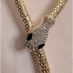 Wrap Around Gold Tone Snake Necklace Photo 1